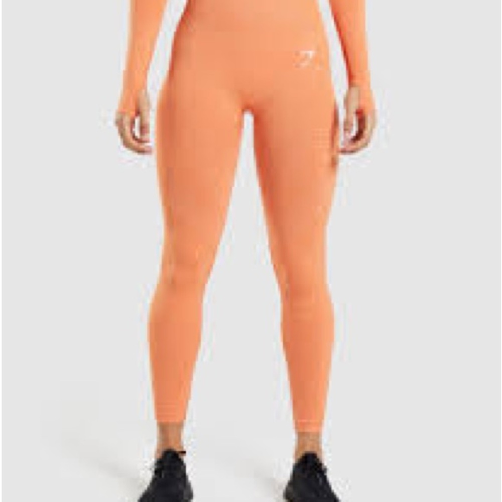 NWOT Never worn Gymshark Women's Orange Leggings size S